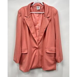Like Love Blazer Jacket Womens 2X Plus Size Coral Business‎ Casual Dressy Party